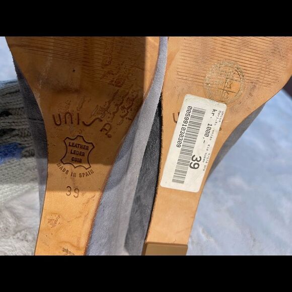 gray suede leather shoes by UNISA - Picture 7 of 8